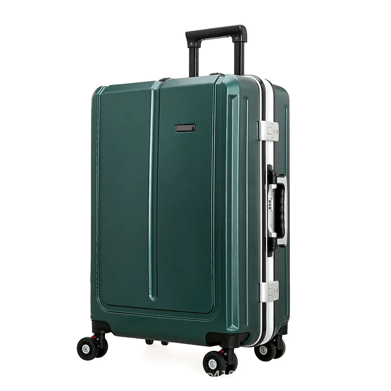 New 20/22/24 Inches ABS Rolling Travel Suitcase with Wheels PC Universal Wheel Aluminum Business Rolling Luggage for Men Women