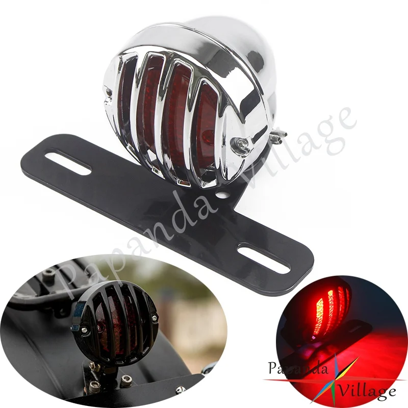 

Motorbike Tail Brake Light Lamp License Plate Light Bracket For Harley BMW Honda Suzuki Yamaha Kawasaki Bobber Chopper Scooter