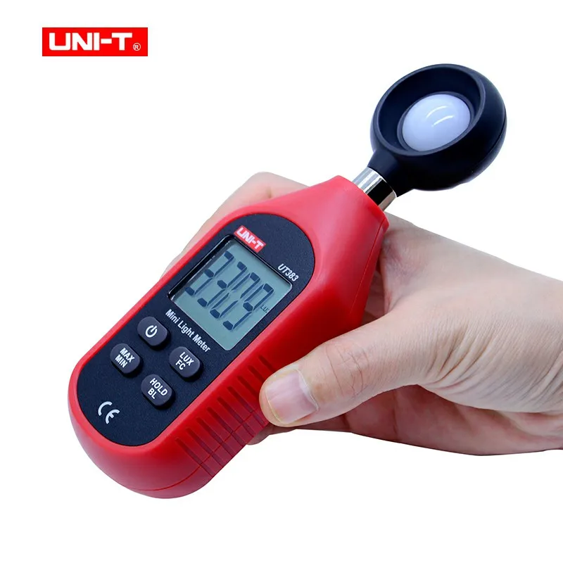 

UNI-T UT383 Mini Light Meter 200,000 LUX Digital Luxmeter Luminance Lux Fc Test Max Min Illuminometers Photometer Free Shipping