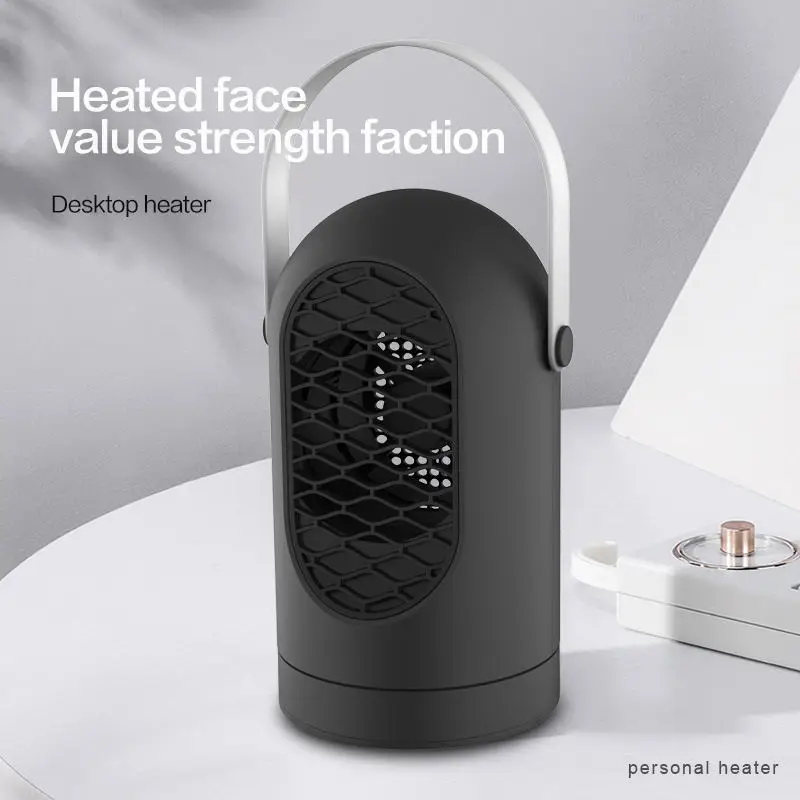 

400W Small Smart Mini Electric Space Heater 3 Seconds Speed Portable Student Desk Hand Warmer Fan Desktop Heater for home Office