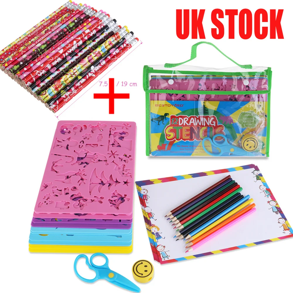 

BESTOYARD 12 Drawing Stencils with Assorted Designs Creative Craft Painting Stencils Educational Art Tool Set for Kids Learning