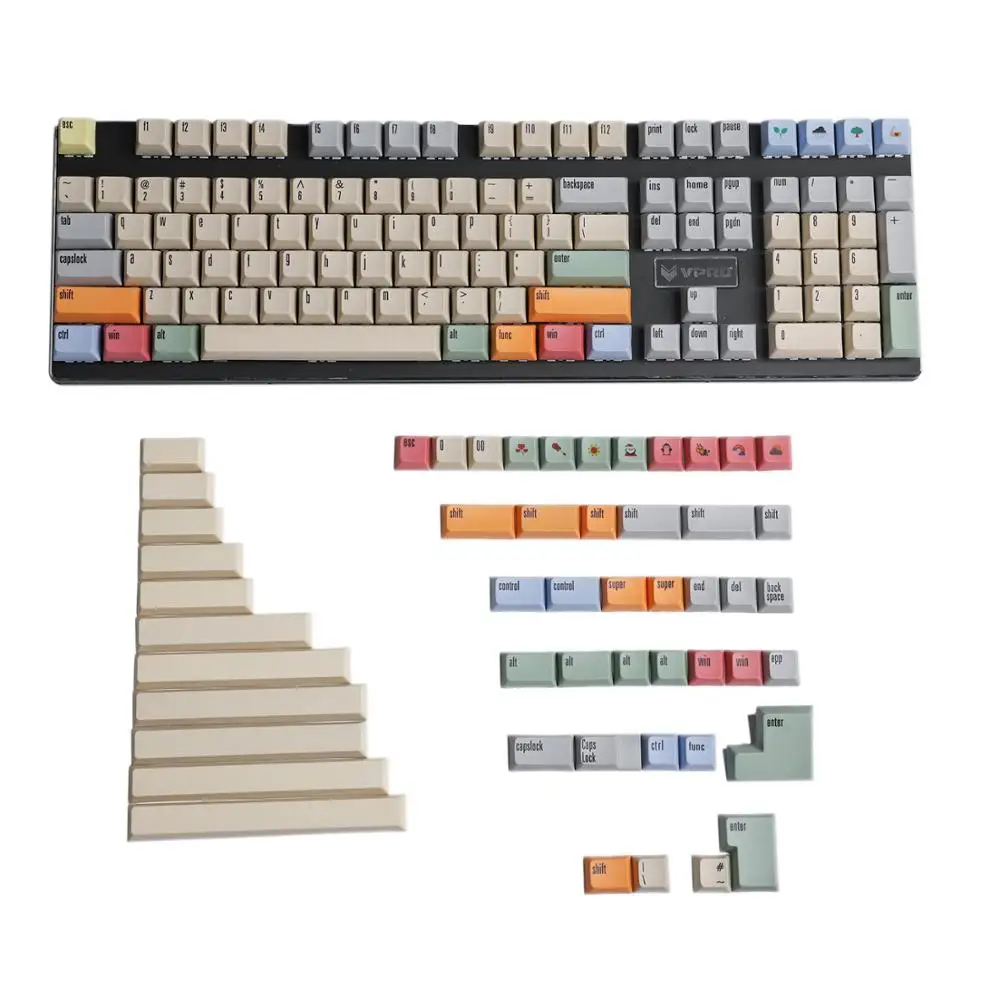Профиль 159 клавиш KIT1 похожий на XDA краситель Sub sublimation PBT Keycap для MX переключателей