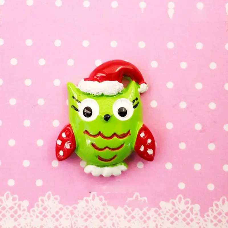 30 шт Смешанные рождественские бусины из смолы с плоской обратной стороной