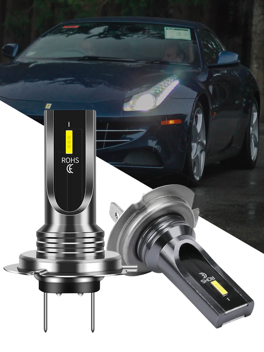 

H7 LED Headlight Bulb 80W 1860 CSP 5000LM/Set Super Bright 6000K White Replacement Fog Lights DRL Auto Accessories