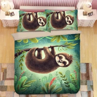 bradypod sloth 3d bedding set duvet covers pillowcases one piece comforter bedding sets bed linen