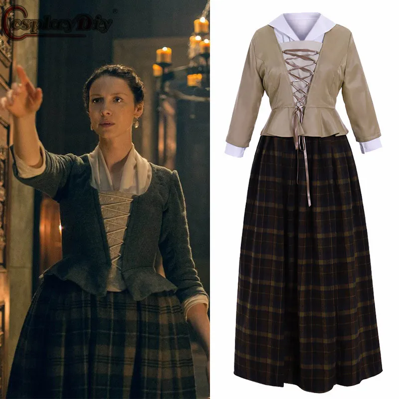 Косплей Сделай Сам Outlander Дженни Фрейзер Мюррей платье Шотландия женщины