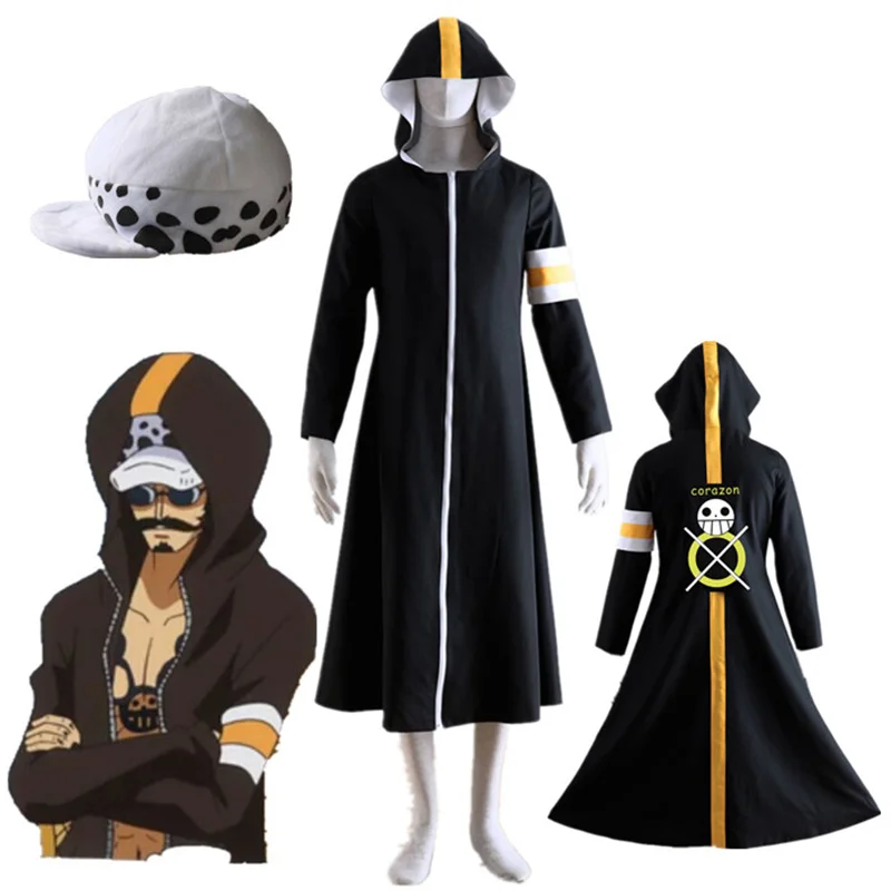 Длинное пальто с капюшоном для косплея из аниме Трафальгар ли|Костюмы аниме| |