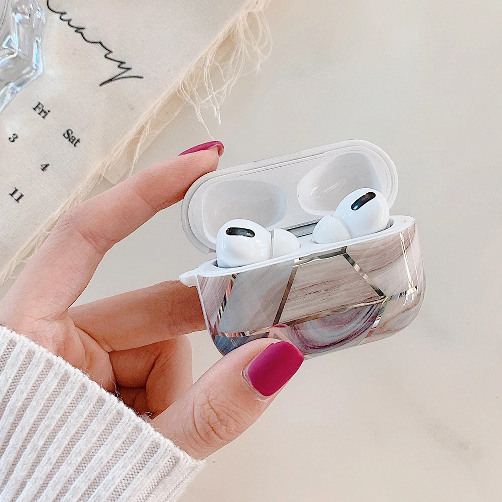 Чехол LOVECOM с мраморным покрытием для наушников AirPods Pro силиконовый чехол