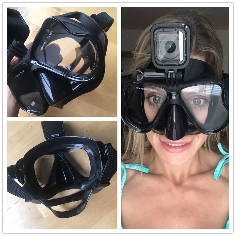 Маска для дайвинга Gopro водонепроницаемая маска из стекла Hero Series 5/4/3 +/3/2/1/SJ4000 /Xiaomi yi|diving mask sj4000|mask for divingmask |