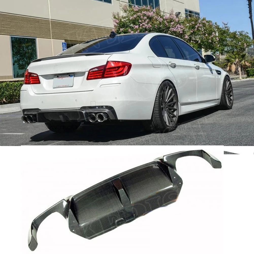 

Задний диффузор для BMW F10 M5 Sedan 2012-2017, серый FRP/Углеволокно, диффузор заднего бампера, спойлер, 3D стиль