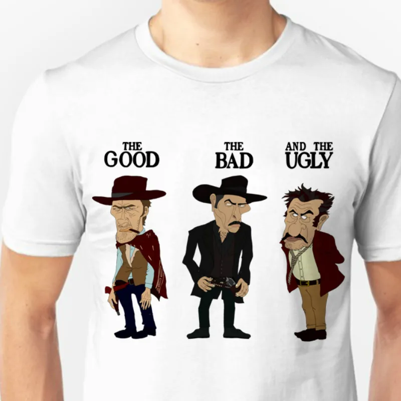 

The Good The Bad And The Ugly T Shirt Clint Eastwood T Shirt Short Sleeve Men'S T Shirt Cotton 017544