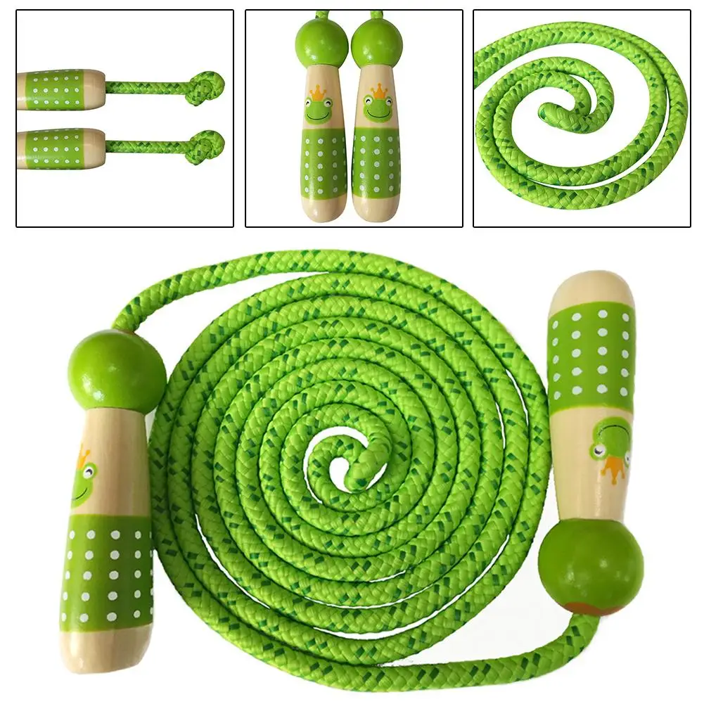 Спортивный Бодибилдинг Фитнес детская скакалка мультфильм деревянные ручки