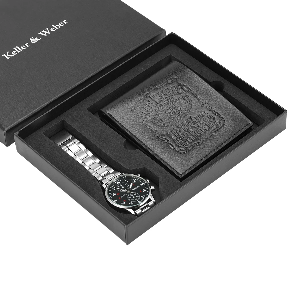 Деловые мужские кварцевые часы из нержавеющей стали ремешок для часов с откидной