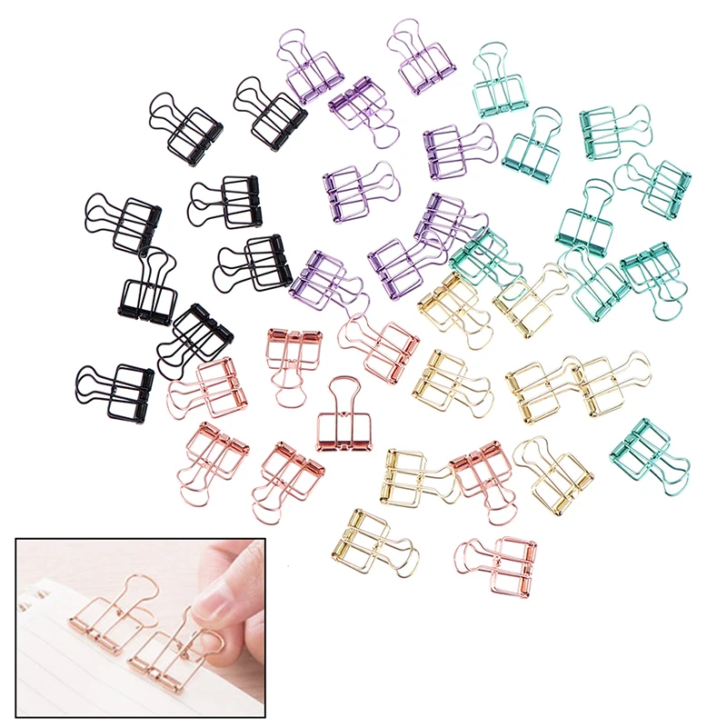 

Colorful Hollowed Out Design Binder Clip For Office School Paper Organizer
