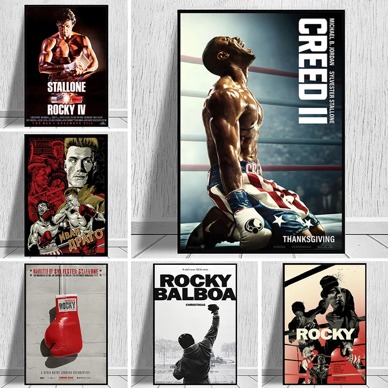 

Rocky Classic Movie Posters and Prints Watercolor Rocky Balboa Boxing Canvas Painting Cuadros Wall Art Picture Art Home Decor