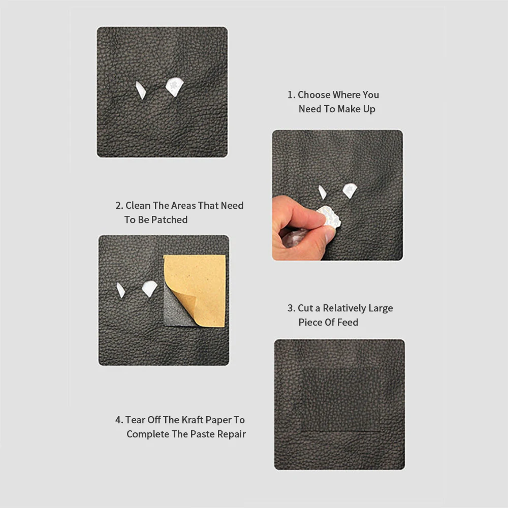 Самоклеящаяся Накладка для ремонта кожи автомобиля клейкая приклеивающаяся