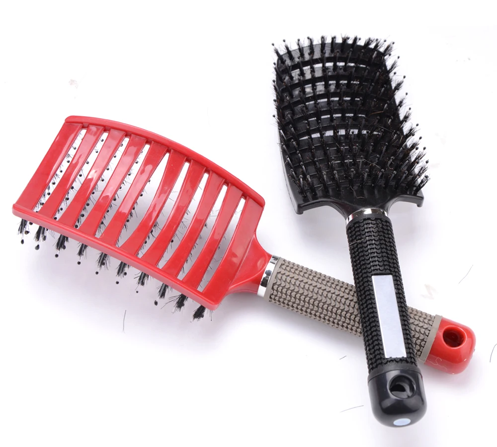 

Girls Hair Scalp Massage Comb Hairbrush Bristle Nylon Women Wet Curly Detangle Hair Brush for Salon Hairdressing Styling Tools