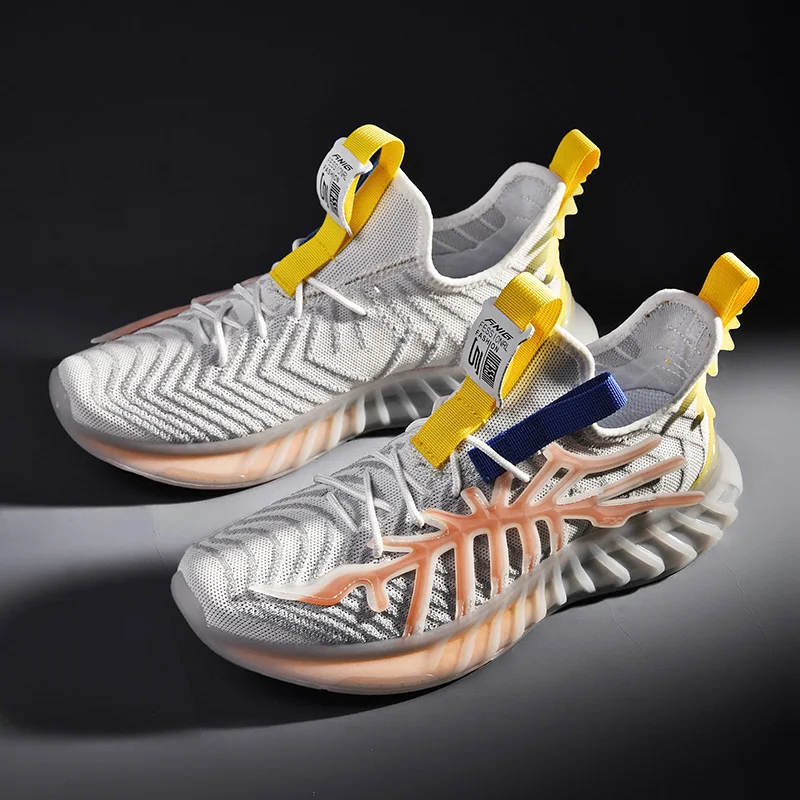 

2021Summer Men Sneakers Breathable Mesh Casual Shoes Athletic Non-Slip Height Increasing Shoes Men Trainer Outdoor Walking Shoes