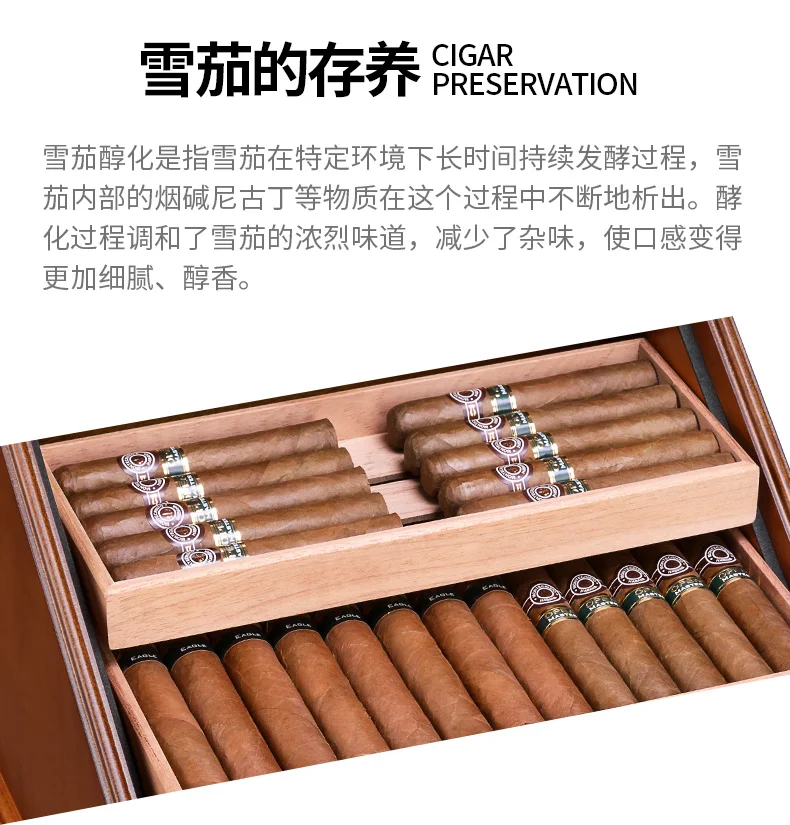 CIGARLOONG Cedar Wood увлажняющая коробка шкафчик фирмы "Humidor" Большая емкость подходит 100 четырехслойная сигара Humidor деревянная коробка CLA-A0012