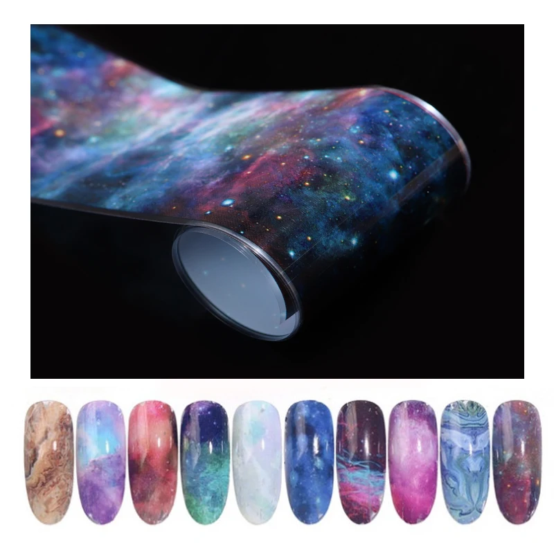 10 рулонов/набор переводная фольга для дизайна ногтей 100 х4 см | Красота и здоровье