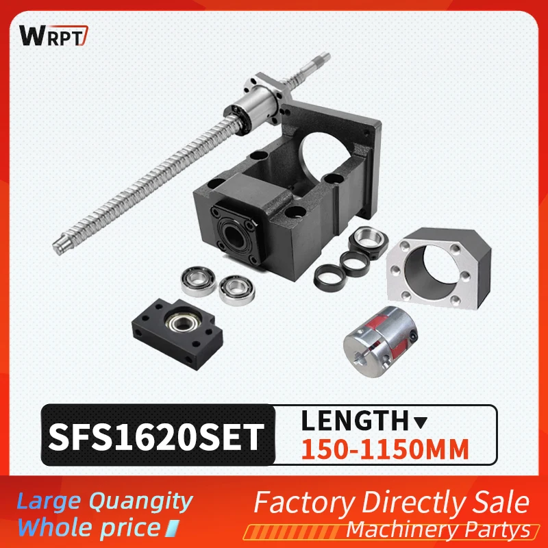 Шариковый винт SFU1620 + гайка SFS HM12-57 / 12-60 (чугун) BF12 муфта XB25 * 30 DSG16H L = 200 мм-1150 мм |