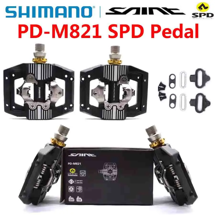 

Педали для горного велосипеда SHIMANO SAINT PD M821 PD M820 педаль SPD XC/DH, горнолыжные велосипедные педали с регулируемой длиной, оригинальная коробка