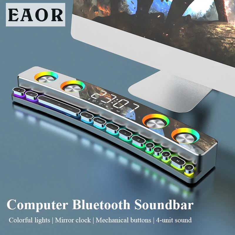 Bluetooth-Колонка EAOR SH39 Беспроводная игровая с двумя диафрагмами и часами |