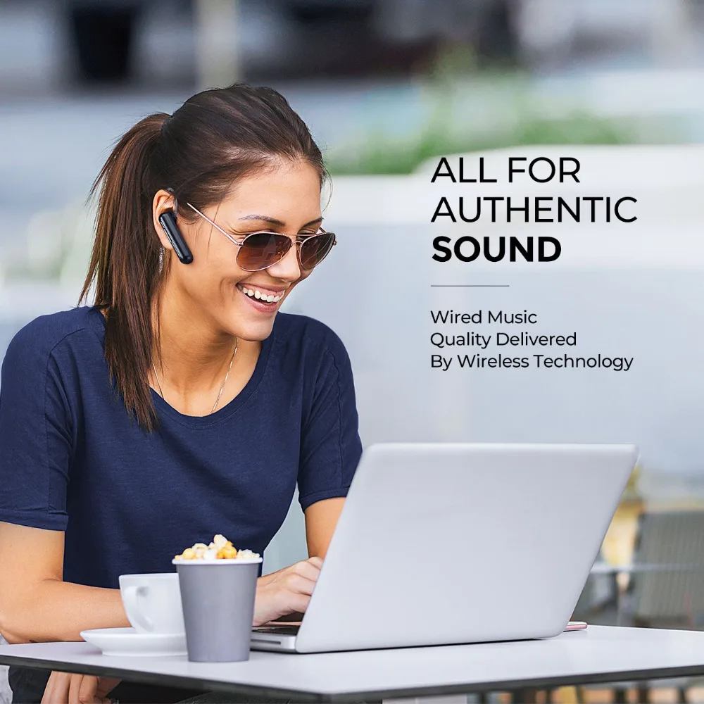 Mpow EM17, беспроводные наушники, кристально чистые, для звонков, вкладыши, Bluetooth, наушники с двойным микрофоном, шумоподавление, с деловым дизайном
