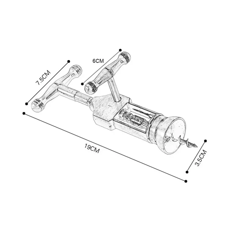 

Cork Wine Opener Creative Bottle Metal Opener Antique Vintage Style Rack Pinion Corkscrew Kitchen Bar Gadgets