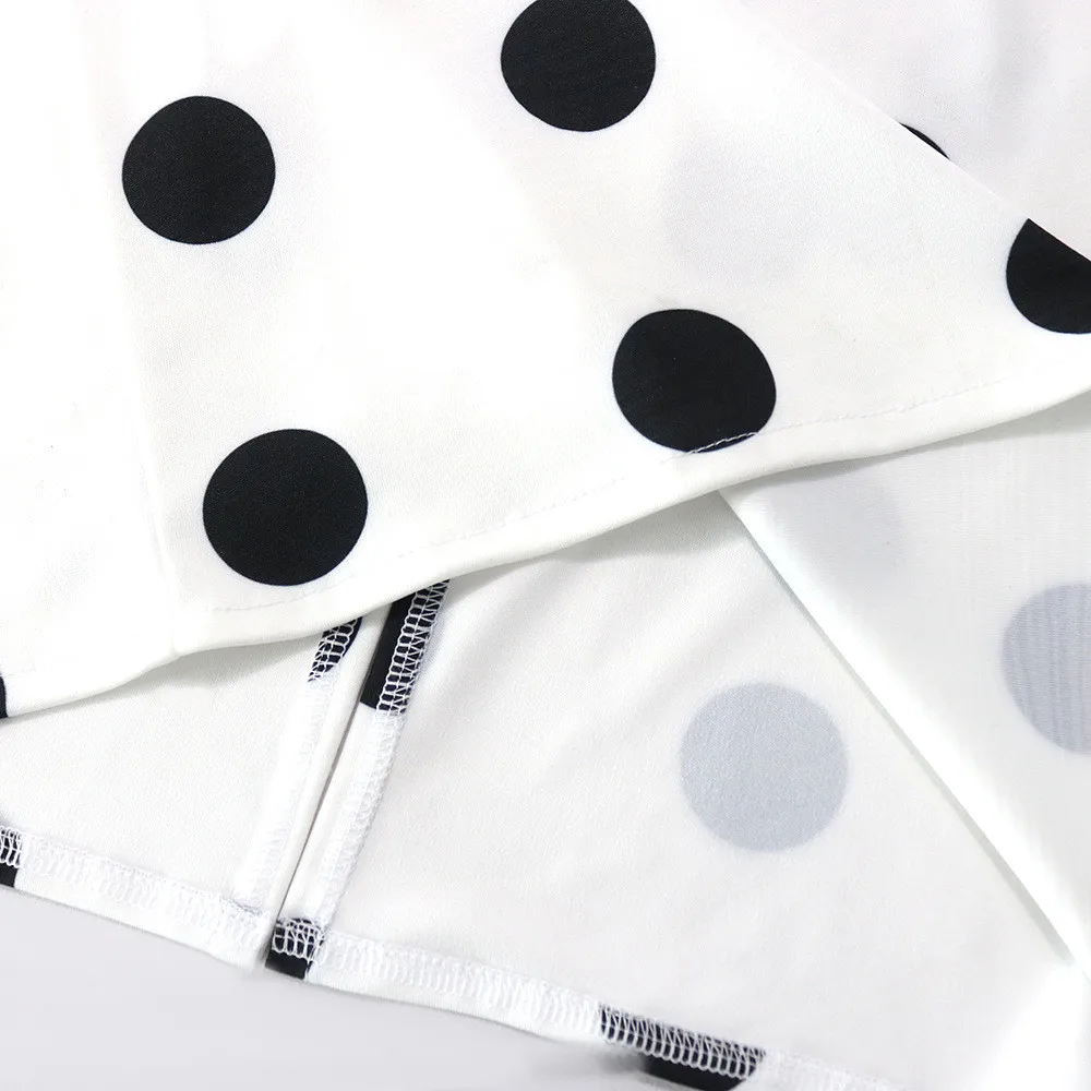 

Elegant Color Block Summer Dress Women Polka Dot Striped Midi Bodycon Robe Femmle 3/4 Sleeve V-Neck Office Party Women's Dresses