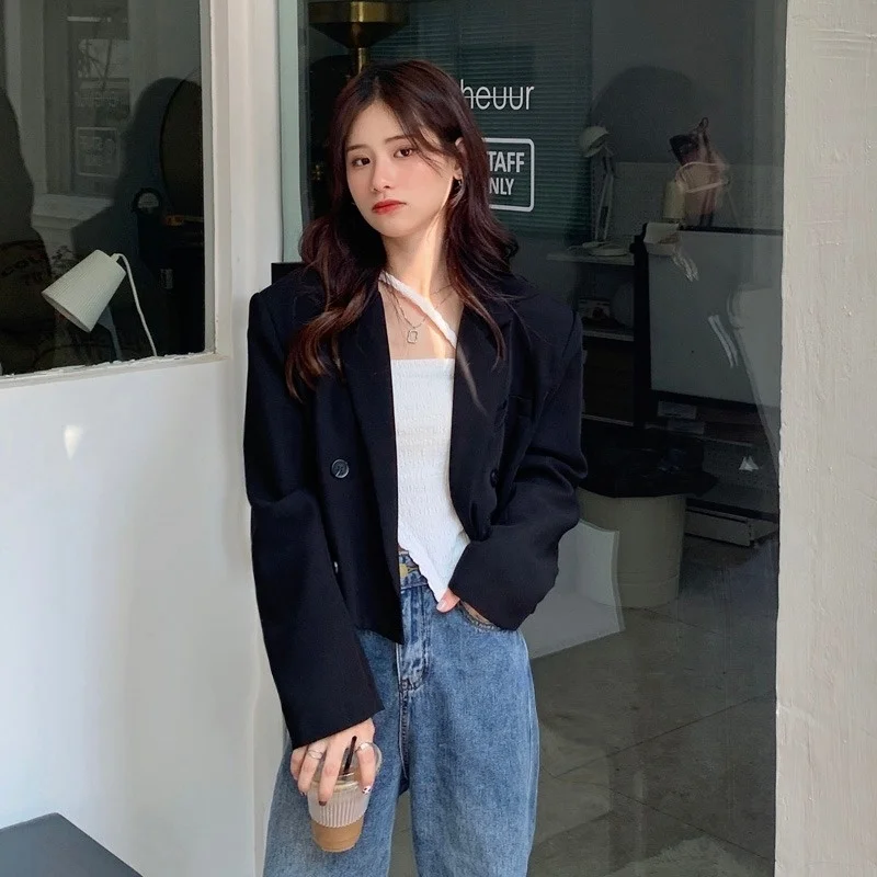 Женский короткий костюм с длинным рукавом изящный весна-осень 2021 |