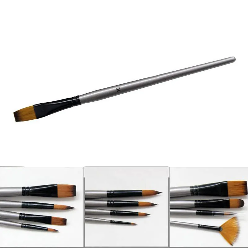 4 шт./компл. алюминиевая трубка серебро высокое качество нейлоновые кисти для