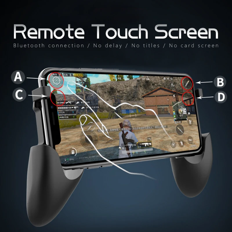 Беспроводной Bluetooth аккумуляторная игровой контроллер для Pubg игрового контроллера геймпад для iPhone iOS 2-в-1 ручка и кронштейн для телефонов на базе Android с Bluetooth