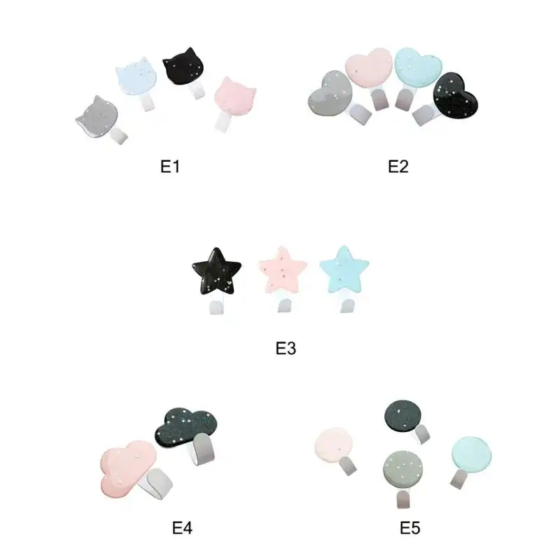 

Self-Adhesive Nail-free Bag Hook Wall Decoration Key Storage Hook Hat Hanger 2PCS Random Color Household Coat Hook