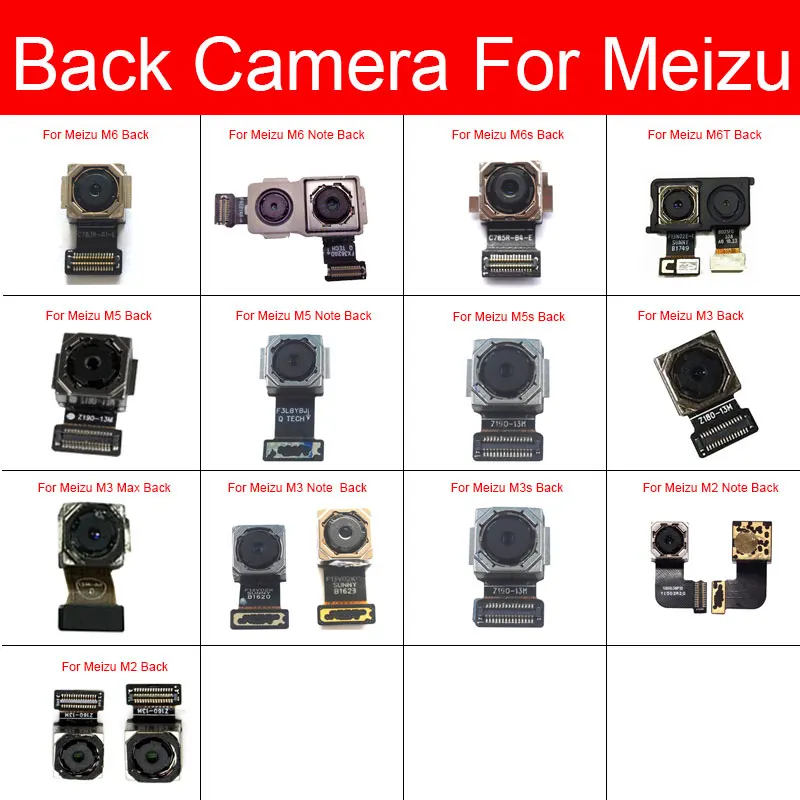 Камера заднего вида для Meizu M2 M3 M3s M5 M5s M6s M6 M6T Note L861H M681Q M681C M681H Max|Шлейфы мобильных
