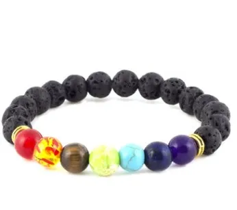 Браслет из вулканической лазури и агата 8 мм|Плетеные браслеты| |