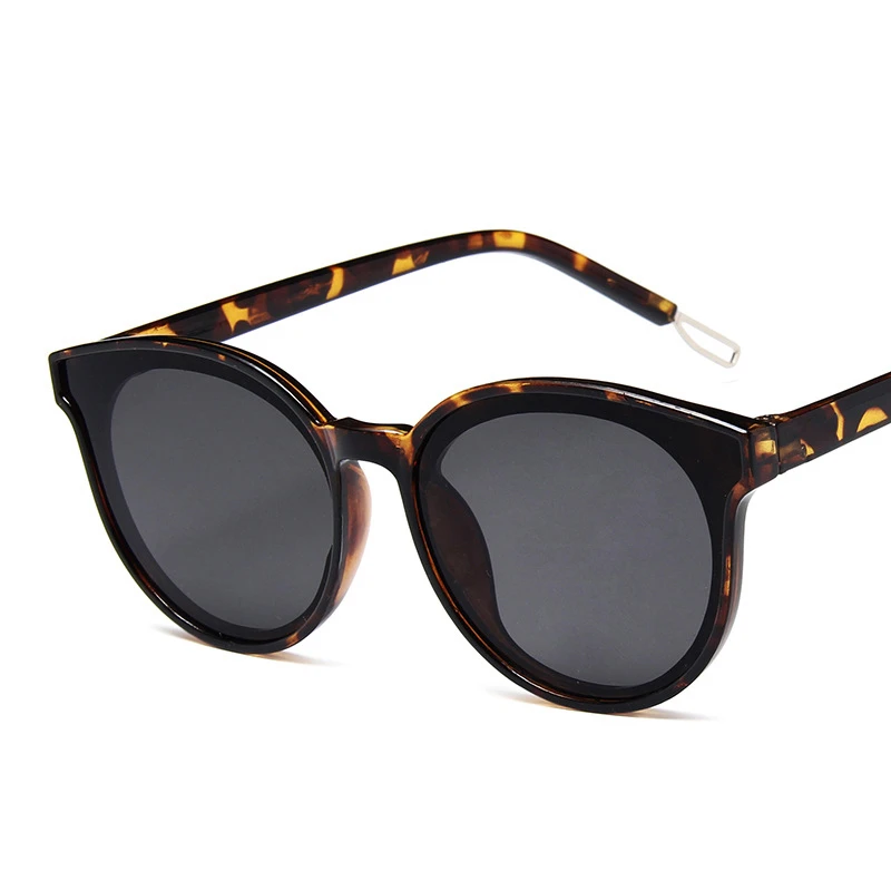 New fashion round frame men and women sunglasses transparent color bright beautiful face repair versatile glasses | Аксессуары для