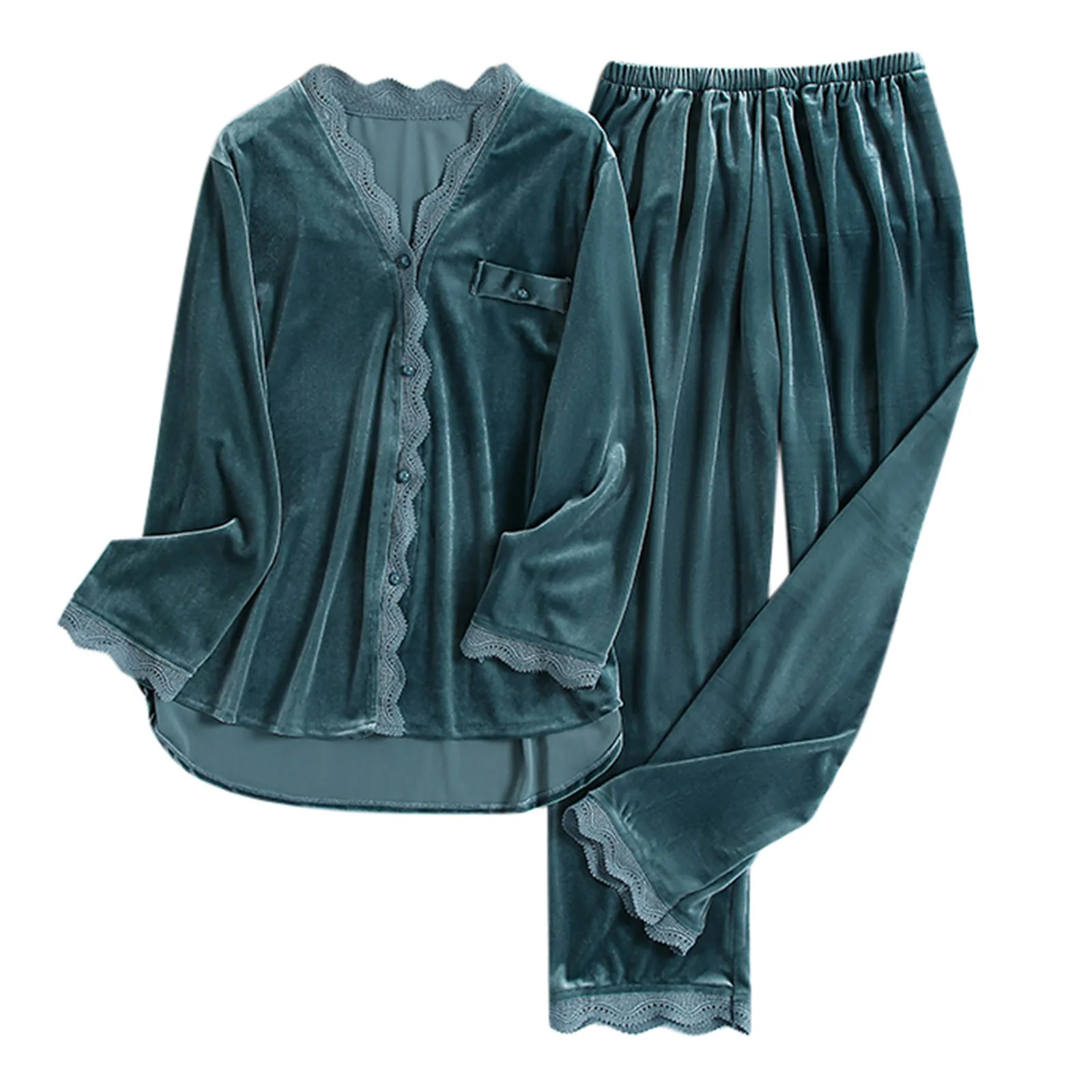 Атласная пижама женские зимние теплые наряды Золотая Бархатная ночная рубашка