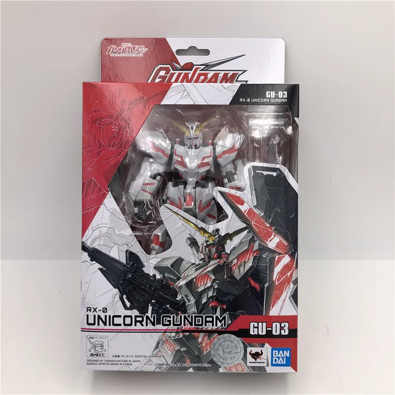 Bandai Gundam Вселенной GU воина гундама Yuanzu Единорог крыльев бабочки на готовой продукции ПВХ figma модель игрушка кукла аниме Рисунок