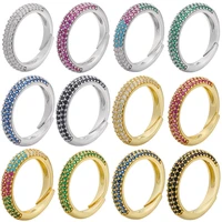 miniature mosaic colored zircon rings for women fashion new jewelry multi color optional gold ring wholesale adjustable width