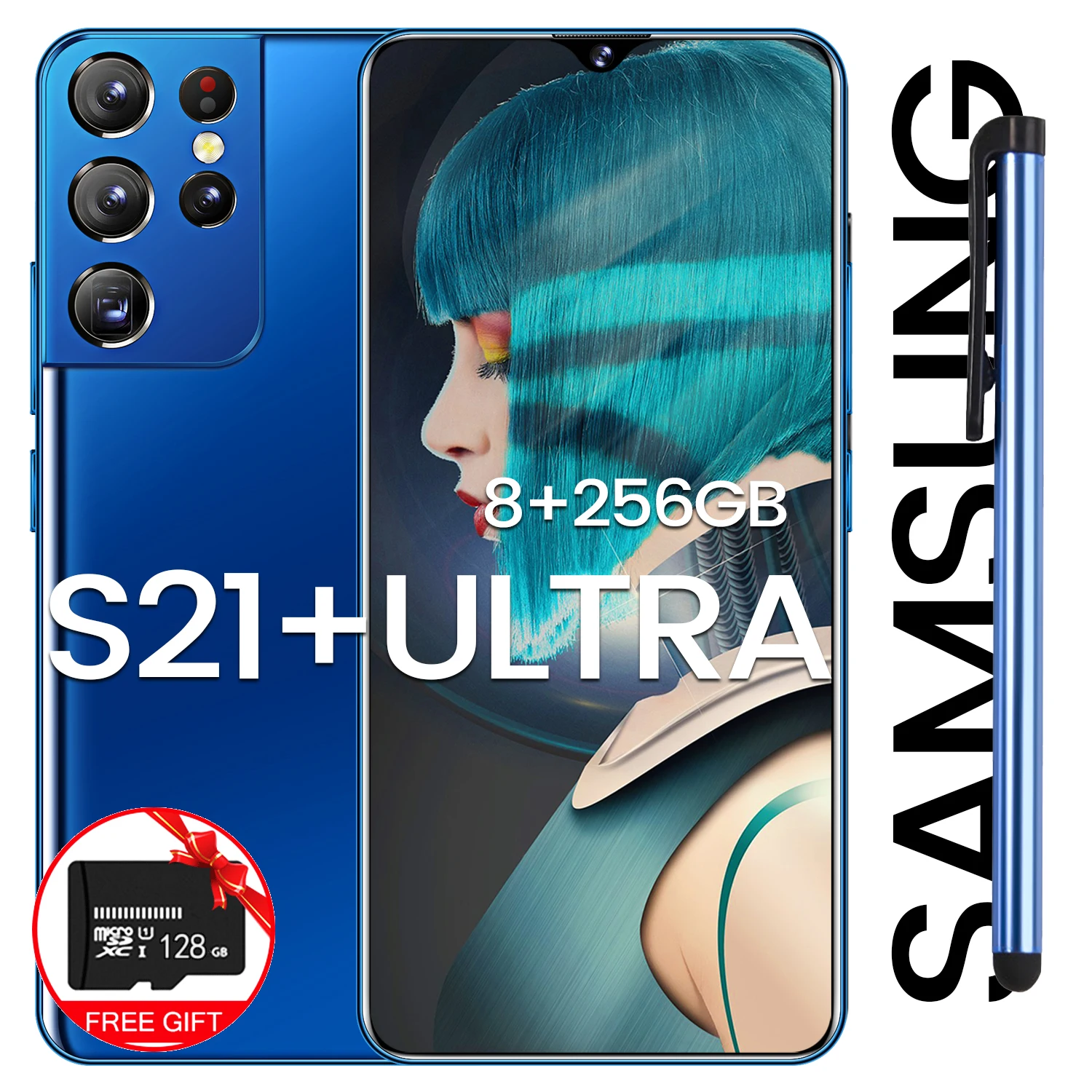 

Sumsnug Galaxy S21+ 6.7 Inch Ultra Smartphone 16+512G 6800mAh Android 10 Global Version Unlocked Support Google 4G 5G Celular