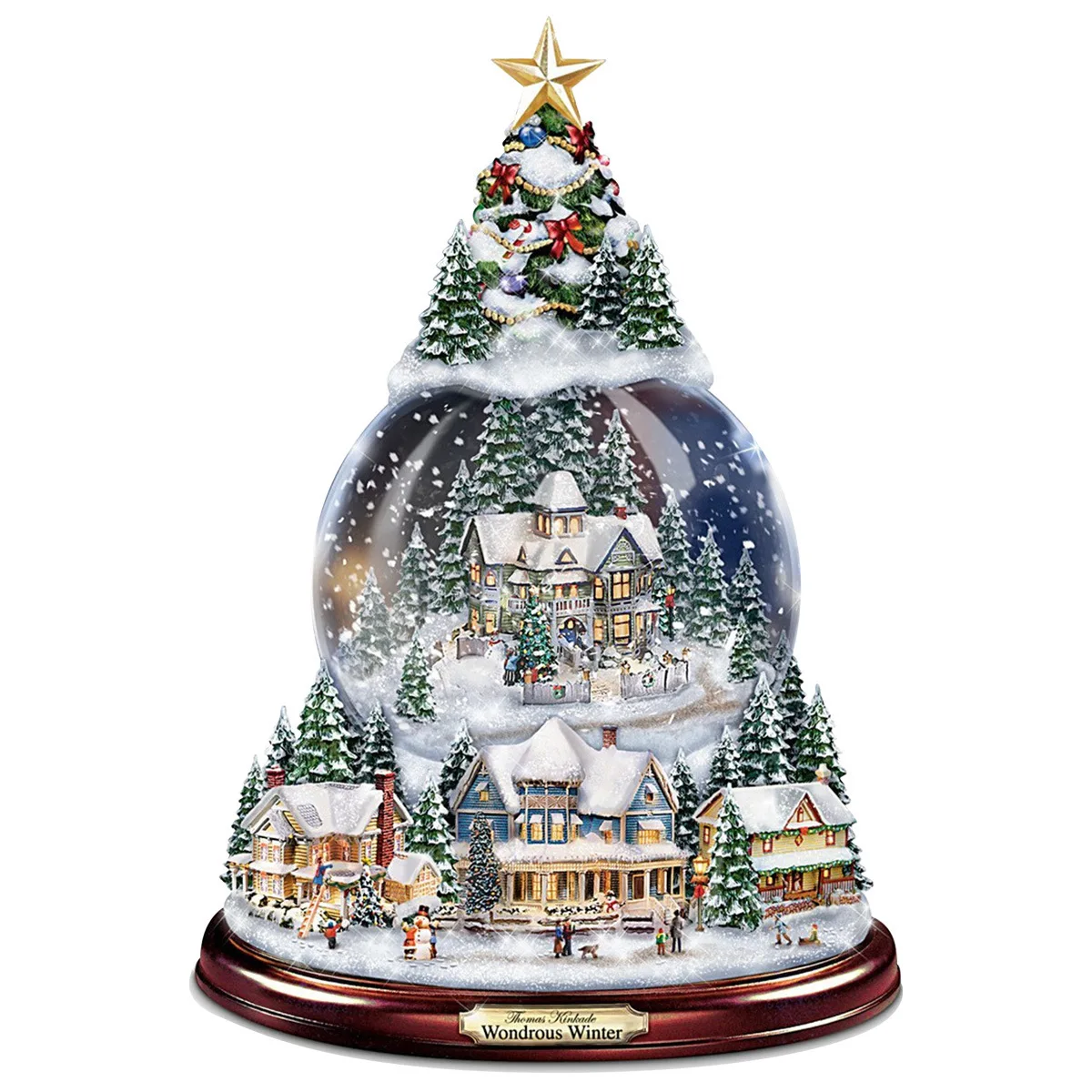 

Крутящаяся скульптура для новогодней елки, 20x30 см, украшения в виде поезда наклеек на окна, рождественские украшения, зимний домашний декор