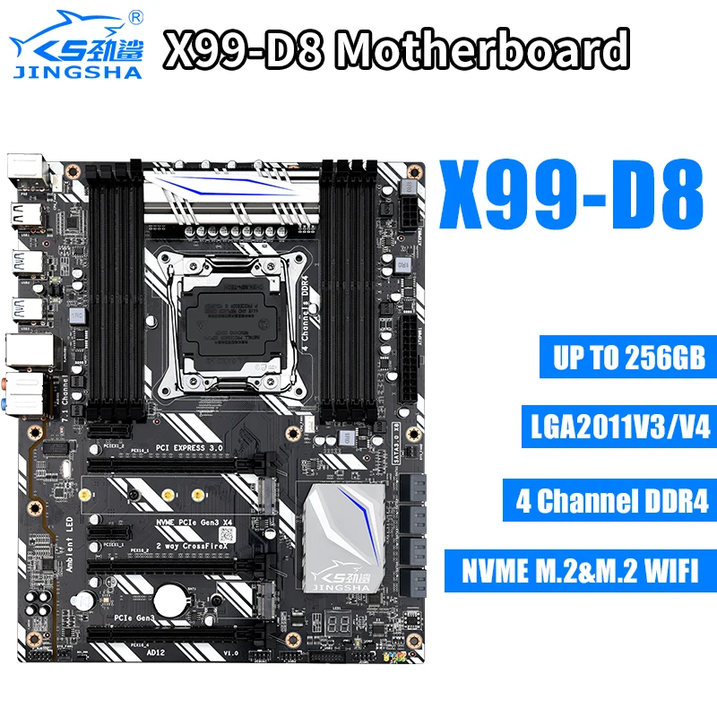 Комплект материнской платы JINGSHA X99 с платой ЦП Xeon E5 1650 V3 и 4*8 ГБ = 32 Гб DDR4 память LGA2011