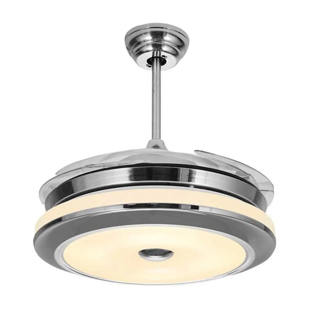 Современный потолочный вентилятор с выдвижными невидимыми лезвиями и пультом