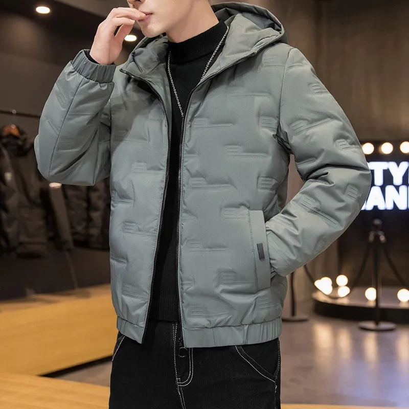 Men's Zipper High Collar Casual Thick Coat Warm Thick Men's Jacket Men's Cotton Padded Jacket Men's Clothing