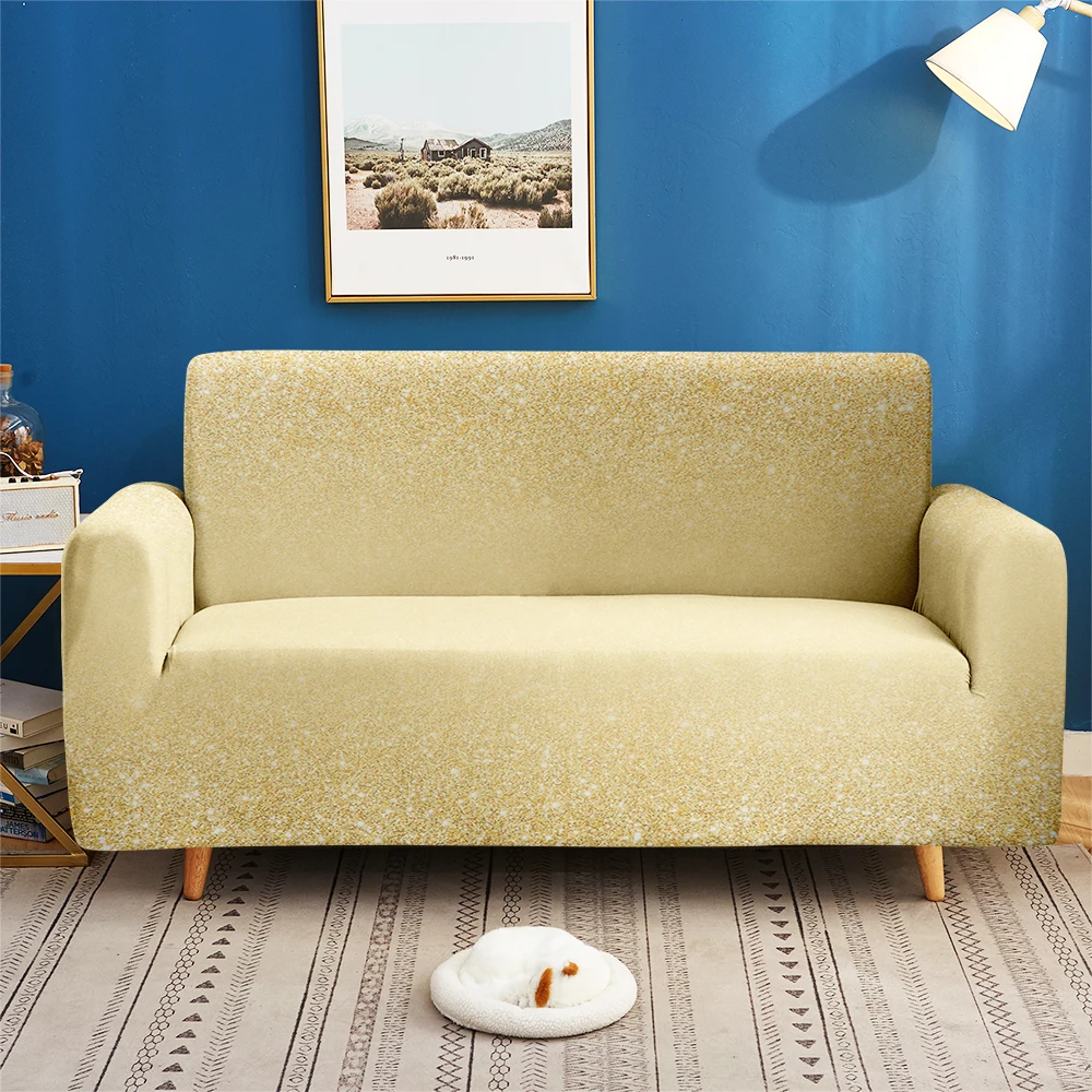 

Custom 3D Print Fashion Shine Flash Elastic Couch Cover Sofa For Living Room Bedroom Home Decor 1/2/3/4-seater Sofa Protector