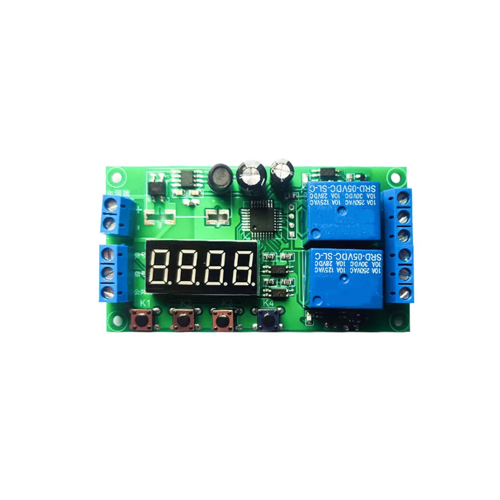 Taidacent 2 Way Delay Time Dual Timer Relay Trigger Pulse Cycle Power Off Timing 220V Volt Relay Switch AC DC Relay Switch taidacent 2 pieces 12v 20a relay timing delay on and off repeat cycle timer relay dual led display digital timer relay switch