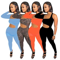 hollow out jumpsuit women long sleeve sexy one shoulder slim hight waist bodycon jumpsuit skinny streetwear party club outfits