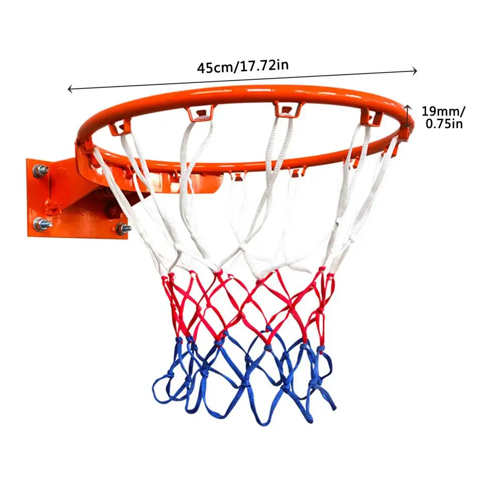

45cm Diameter Home Basketball Hoop Net Wall Mounted Basketball Ring Durable Goal Frame Ring For Indoor And Outdoor