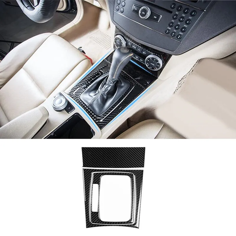 

Для Mercedes Benz C class W204 2007-2014 центральная консоль Стандартная отделка 3 шт. LHD автомобильные аксессуары из углеродного волокна
